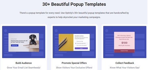 Optinly's Exit Popup Templates