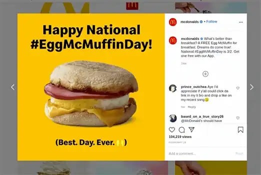 McDonald's International Egg McMuffin Social Post
