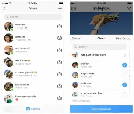 Instagram Chat Feed