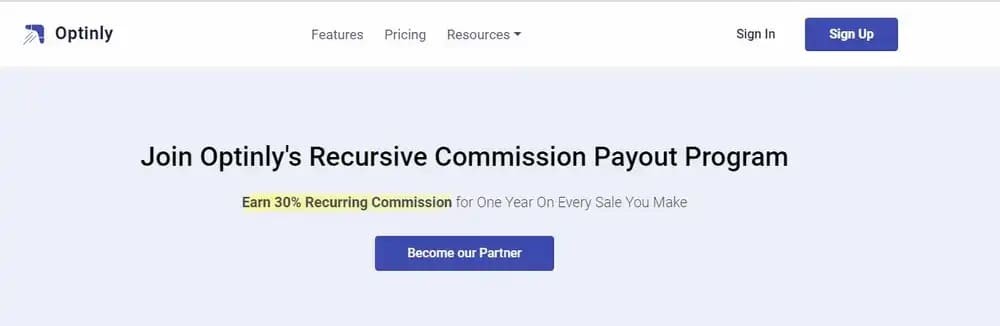 Optinly Recursive Commission Payout Program