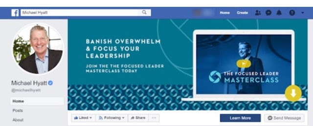 Michael Hyatt Facebook profile for lead generation