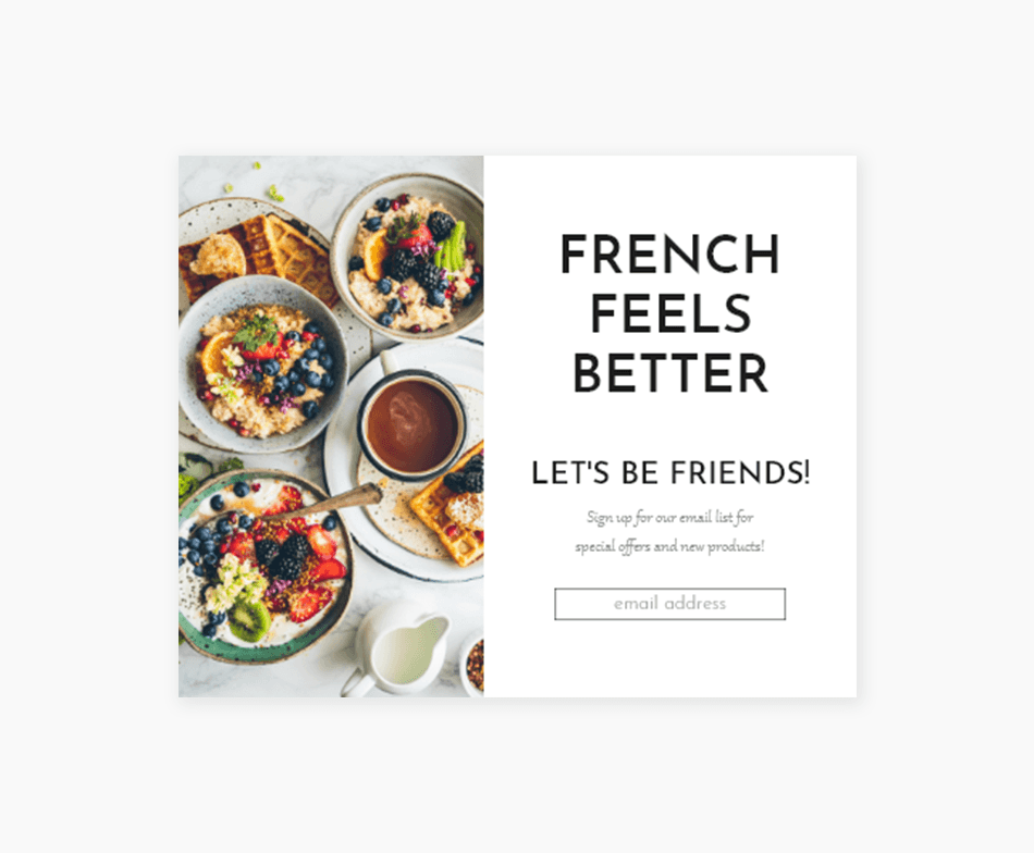 Friendly French Popup