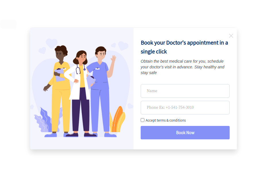 Fixing appointment popup