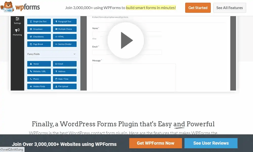 WP Forms Floating Bar