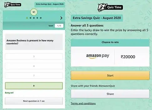 Amazon Quiz Contest